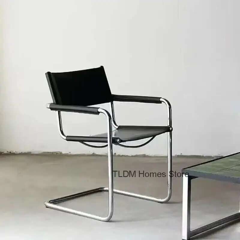 Home Office Library - Black Dinning Chairs Stainless Steel Black