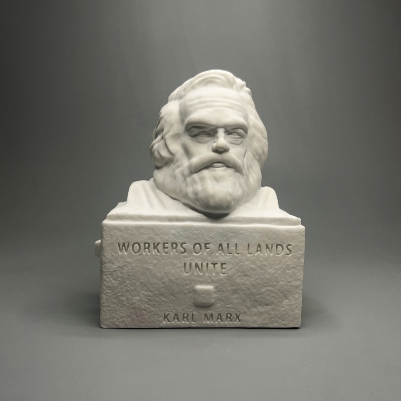 Home Office Library - Karl Marx Plaster Bust Sculpture Desktop