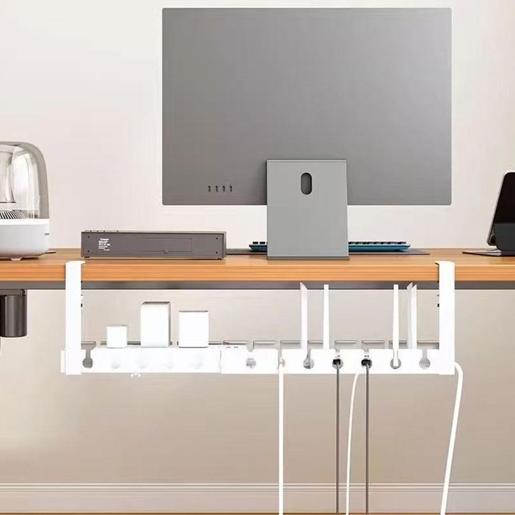 Power Strip Desk - Under Table Storage Rack No Punching