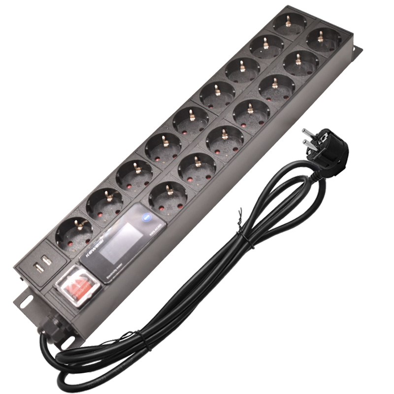 Power Strip Desk - 2U PDU Power Strip 19inch Rack