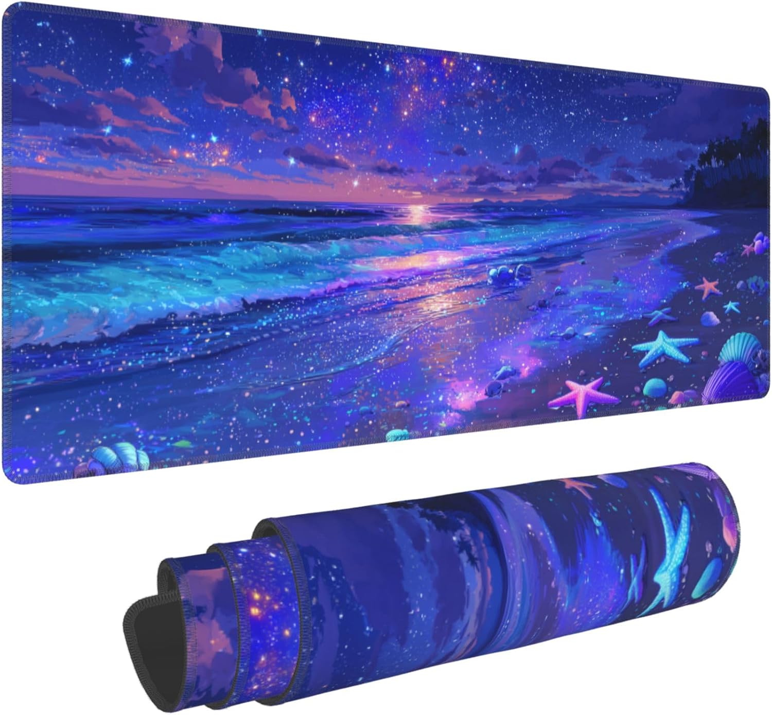 Mousepad Xl Extended - Beach-Themed Extended Gaming Mouse Pad –