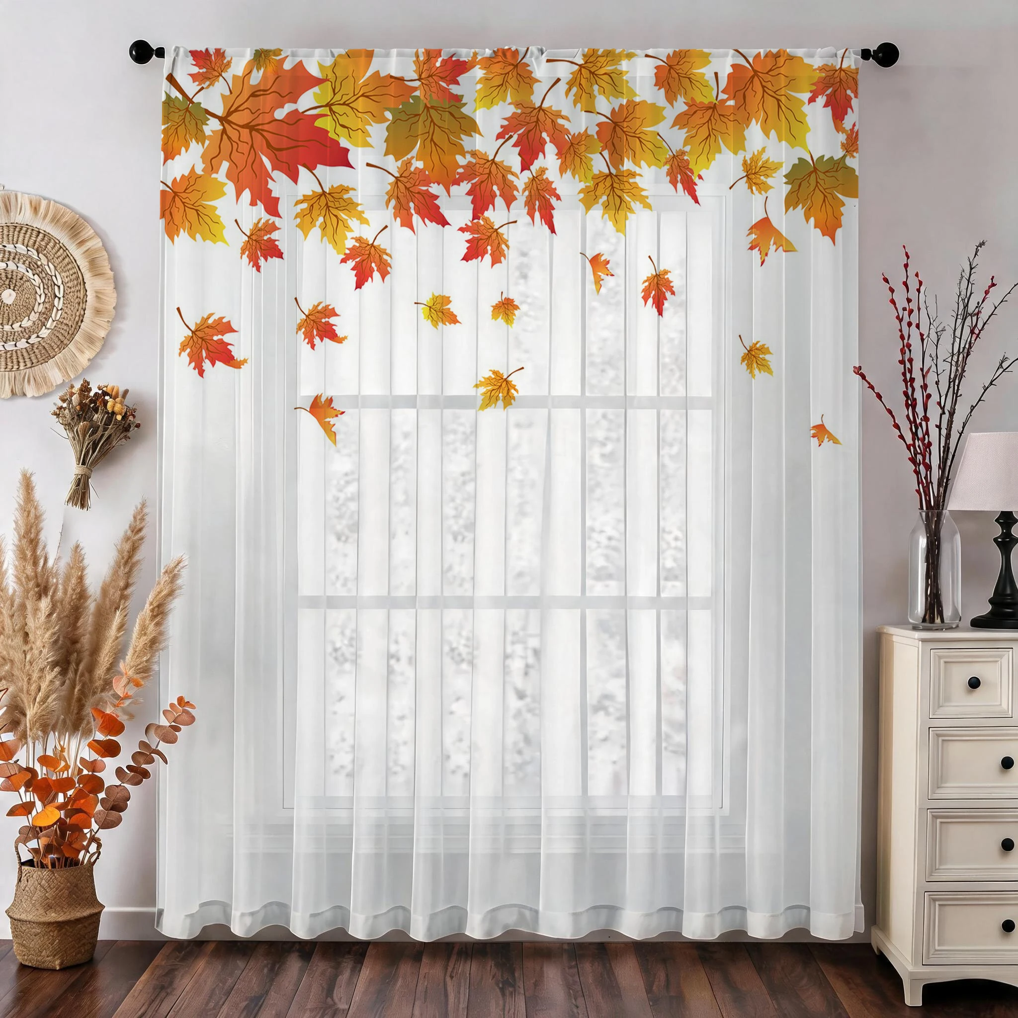 Maple leaf Modern Gradient She - Home Office With Plants ulasan dan harga