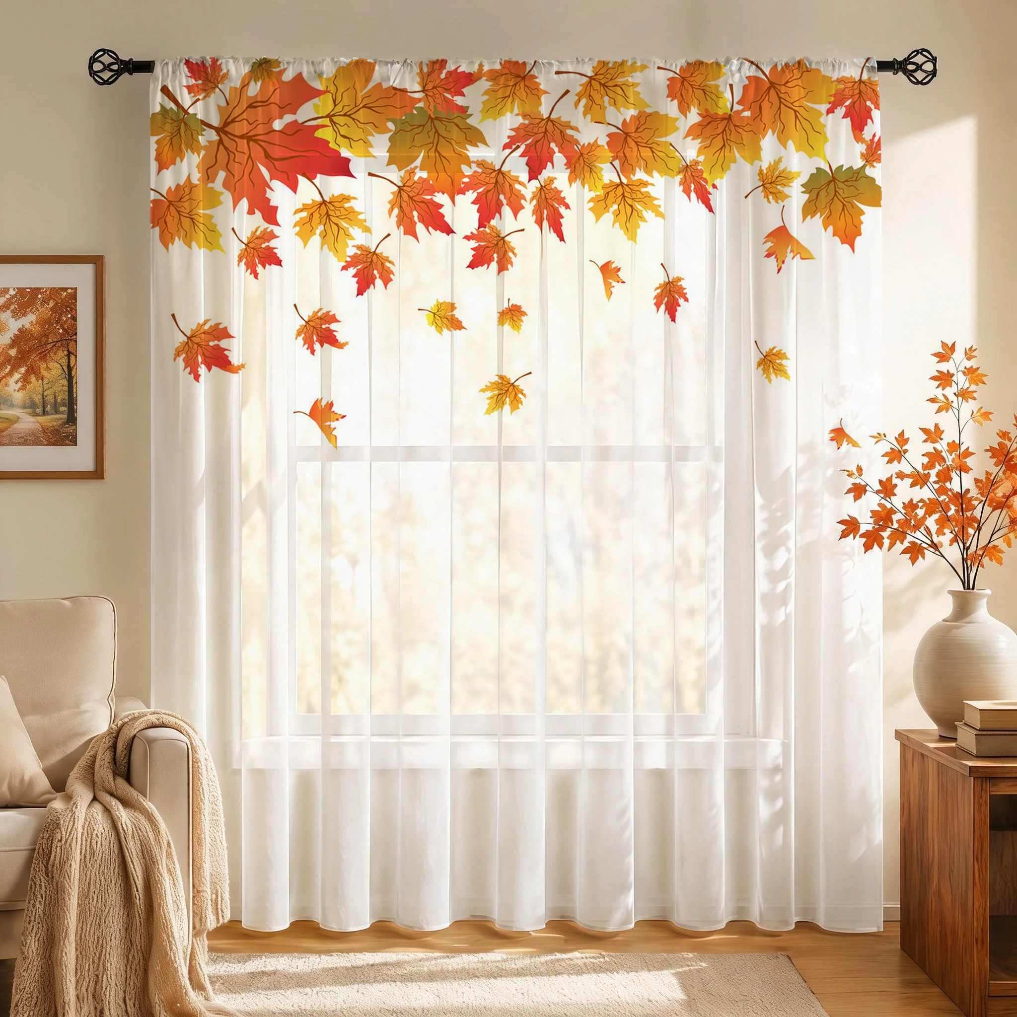 Maple leaf Modern Gradient She - Home Office With Plants ulasan dan harga