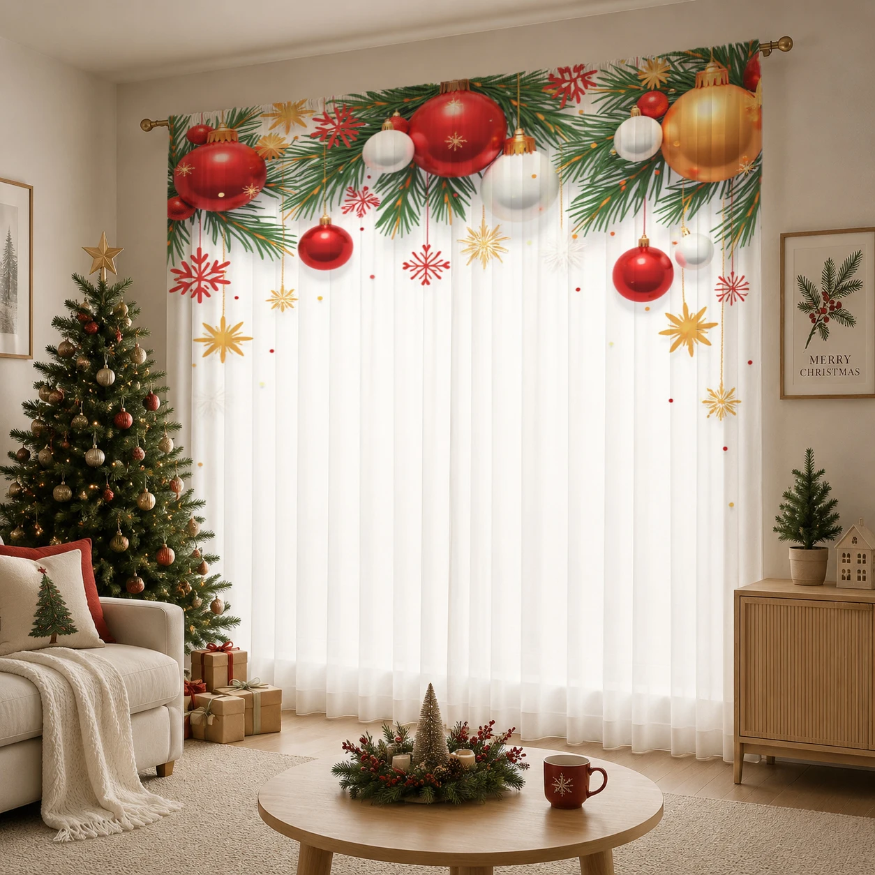 Christmas Day Gradient Sheer C - Home Office With Plants ulasan dan harga