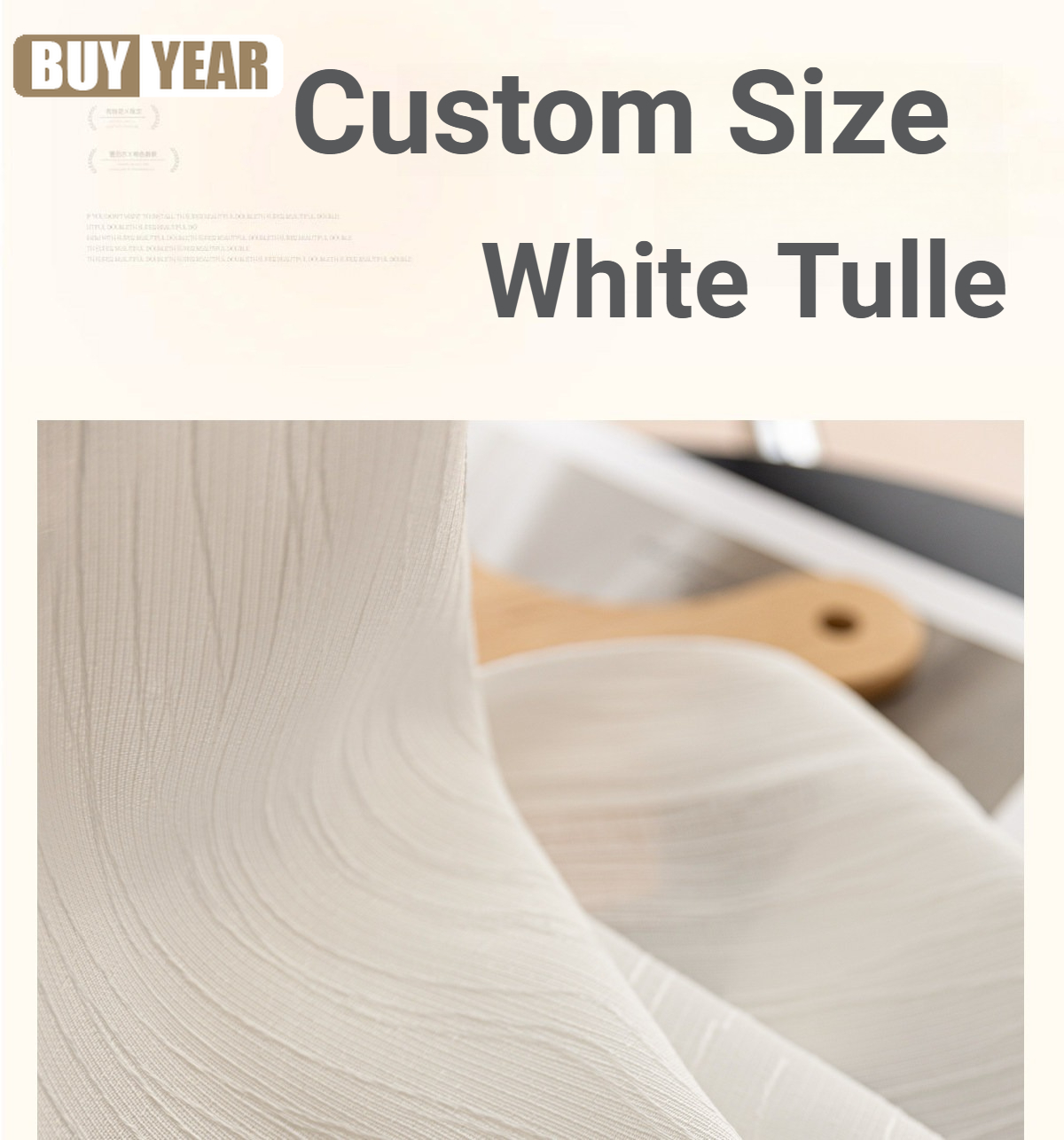 Luxury White Tulle Curtains fo - Home Office Buy ulasan dan harga
