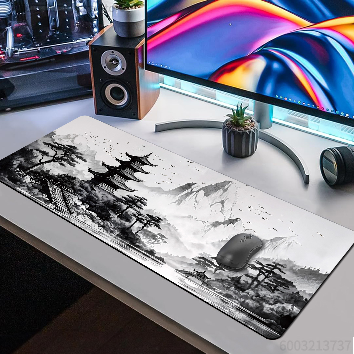 Ink Wash Mountain Landscape De - Mousepad Xl Extended ulasan dan harga