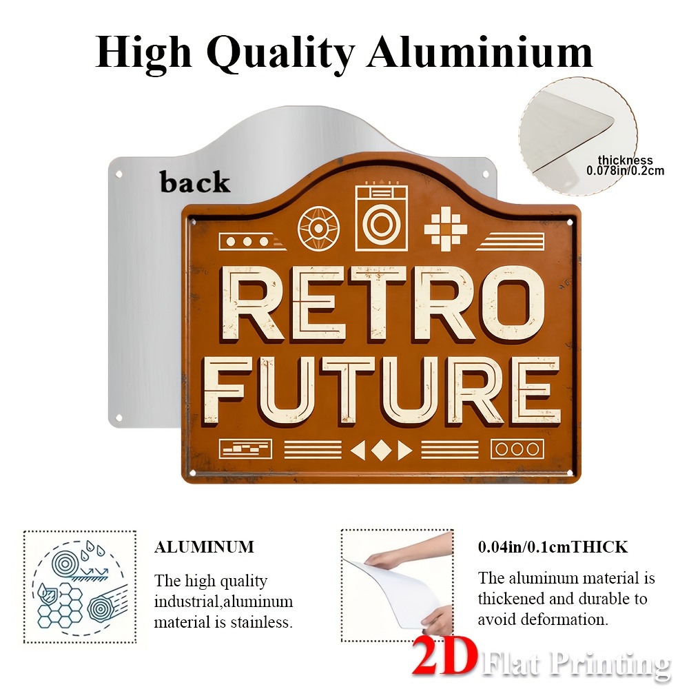 2D Flat, 1pc Vintage Futuristi - Home Office Icon ulasan dan harga