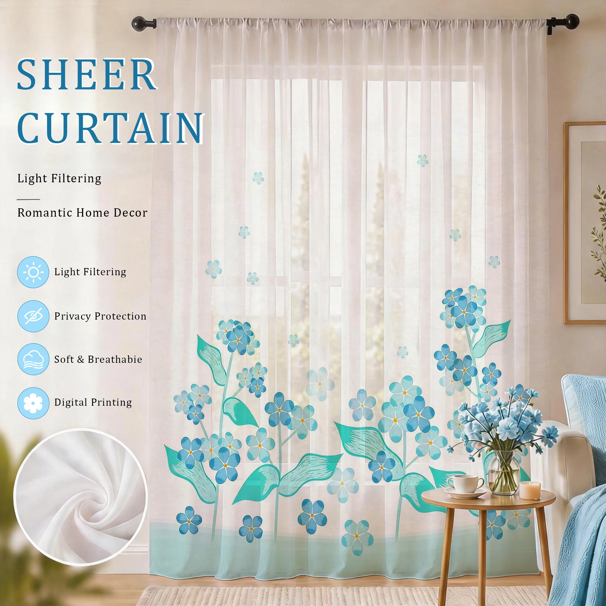 Light blue Modern Gradient She - Home Office With Plants ulasan dan harga