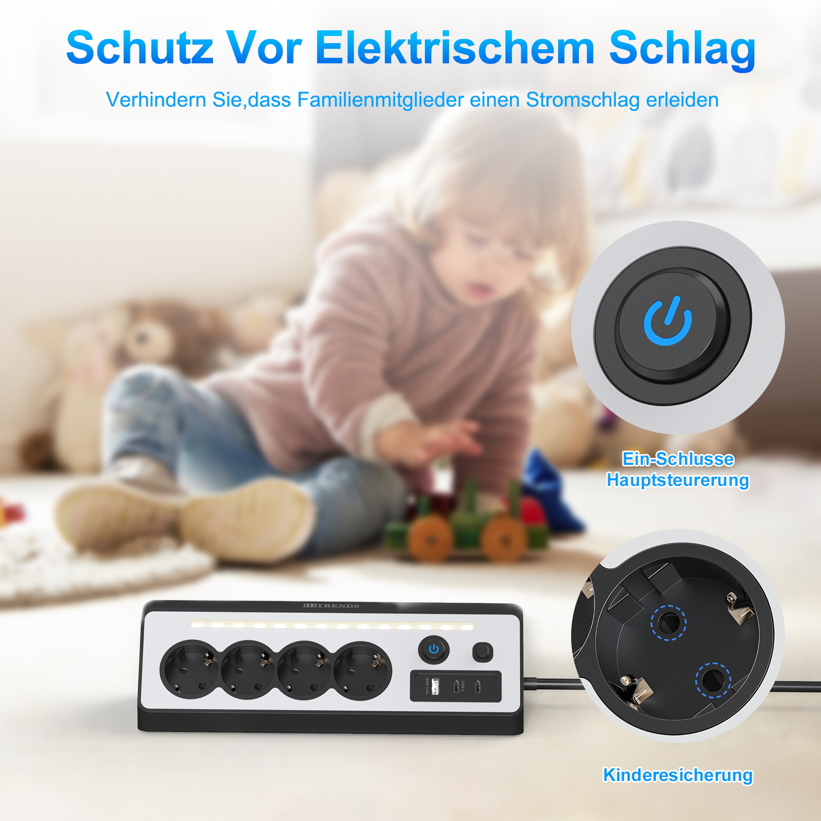 Corner Socket EU plug Power St - Power Strip Desk ulasan dan harga