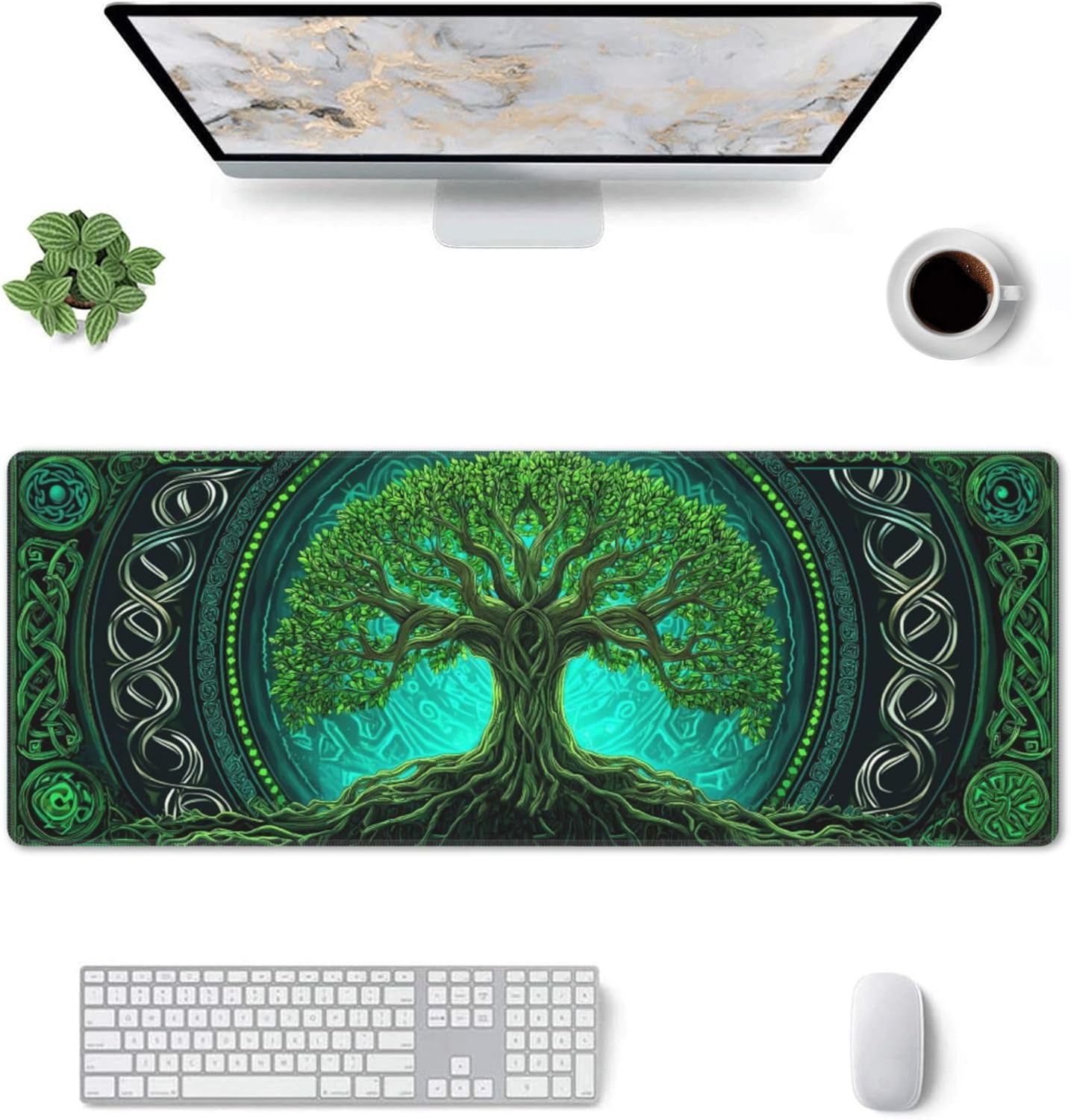 Tree-Themed Extended Gaming Mo - Mousepad Xl Extended ulasan dan harga