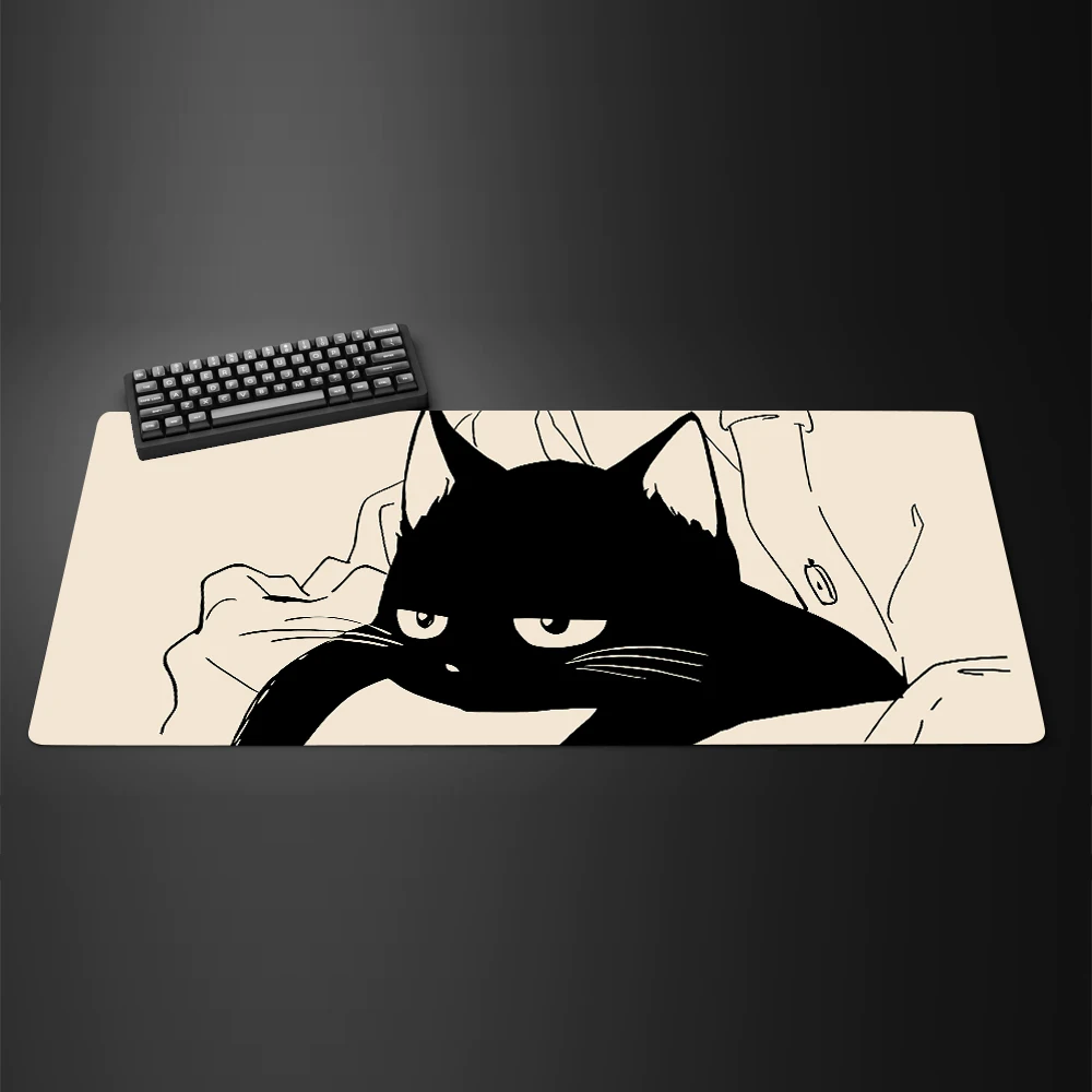 Black Ink Cat Anime Mouspad XL - Mousepad Xl Extended ulasan dan harga