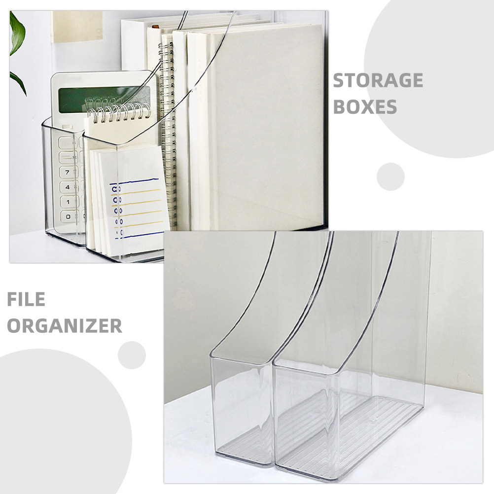 2Pcs Transparent File Organize - Home Office Library ulasan dan harga