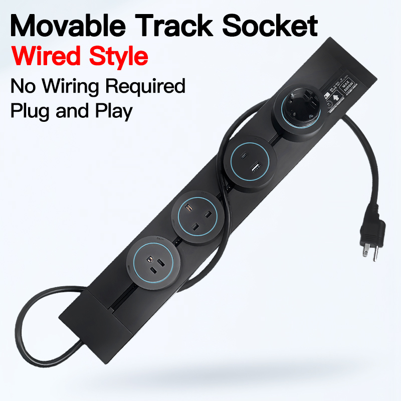 Wall Mounted Power Track Socke - Power Strip Desk ulasan dan harga