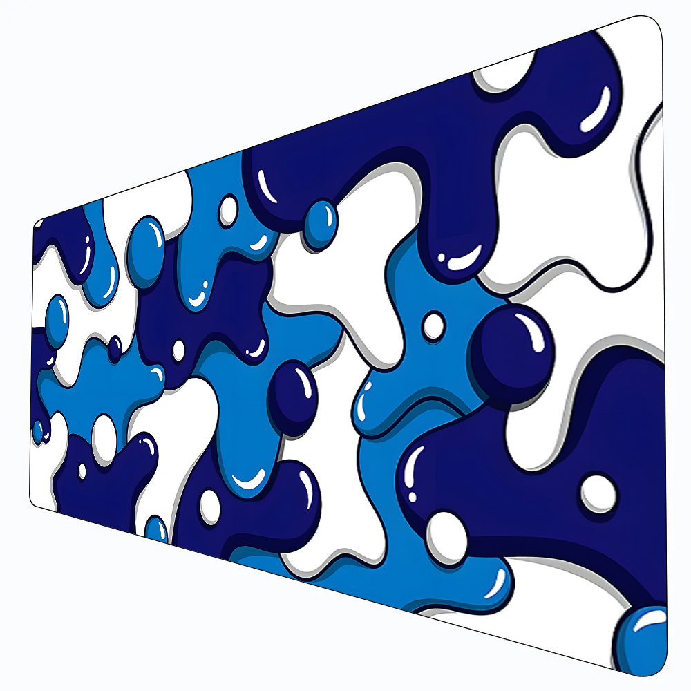 Mouse Pad Desk Mat Blue and wh - Mousepad Xl Extended ulasan dan harga