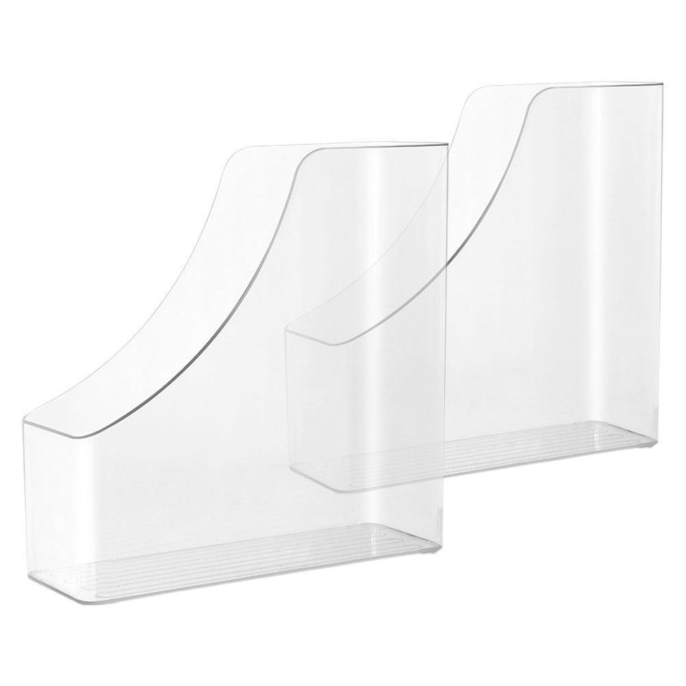 2Pcs Clear File Boxes Transpar - Home Office Library ulasan dan harga