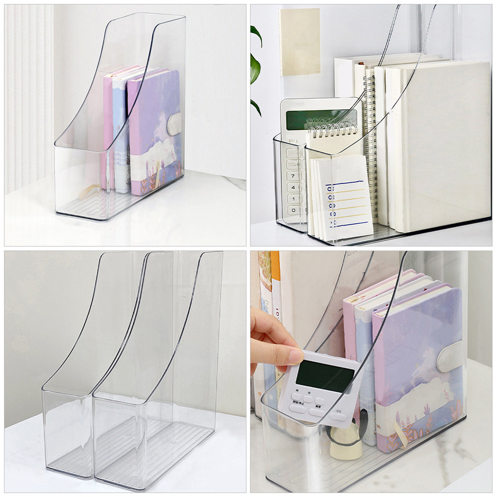 2Pcs Clear File Boxes Transpar - Home Office Library ulasan dan harga
