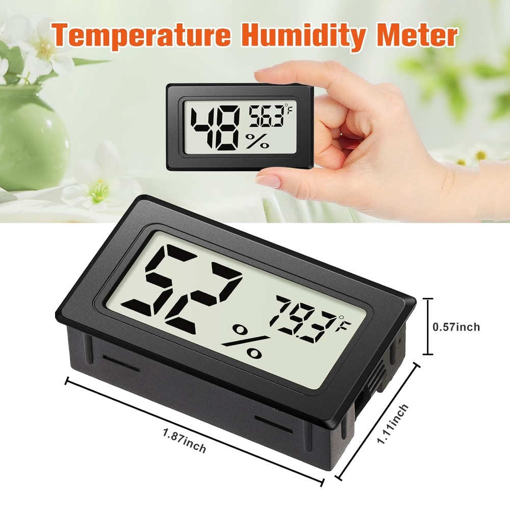 Digital Hygrometer Indoor Ther - Home Office With Plants ulasan dan harga