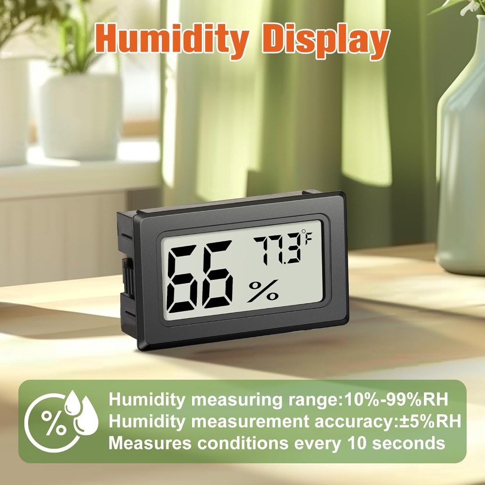 Digital Hygrometer Indoor Ther - Home Office With Plants ulasan dan harga