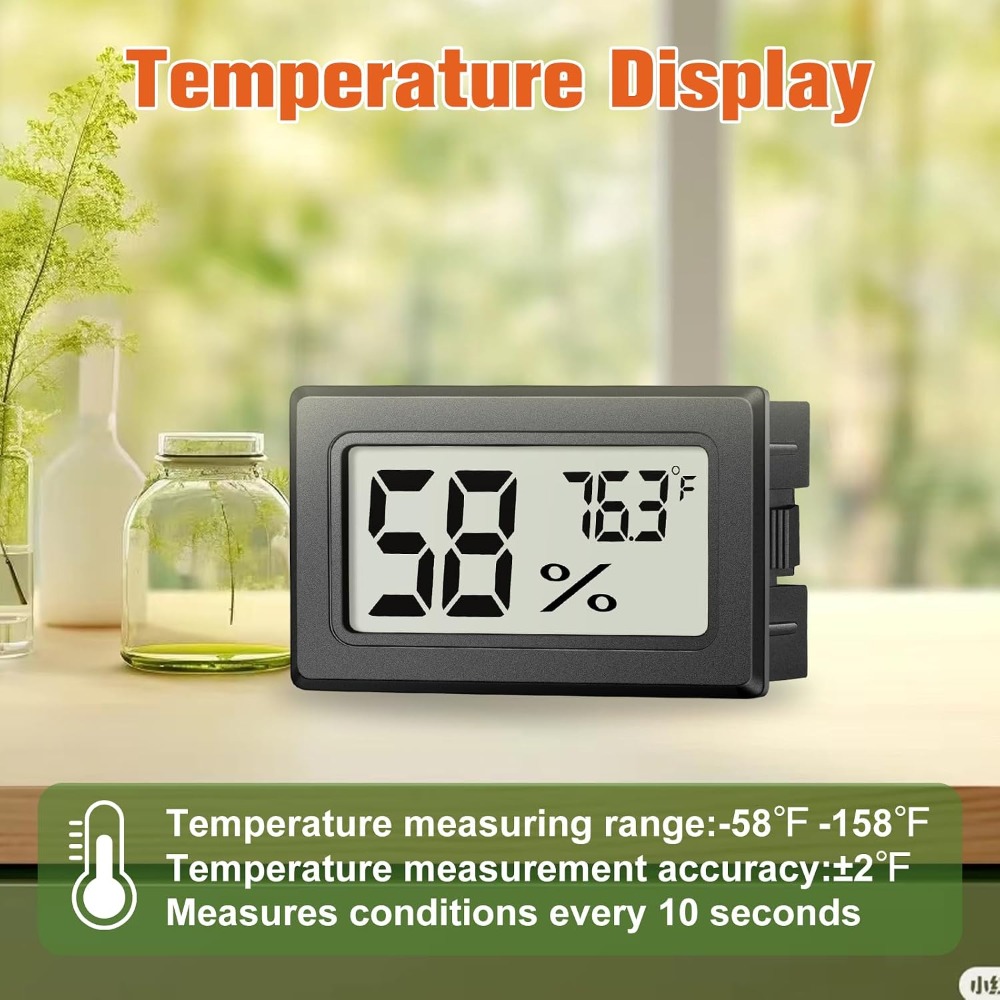 Digital Hygrometer Indoor Ther - Home Office With Plants ulasan dan harga