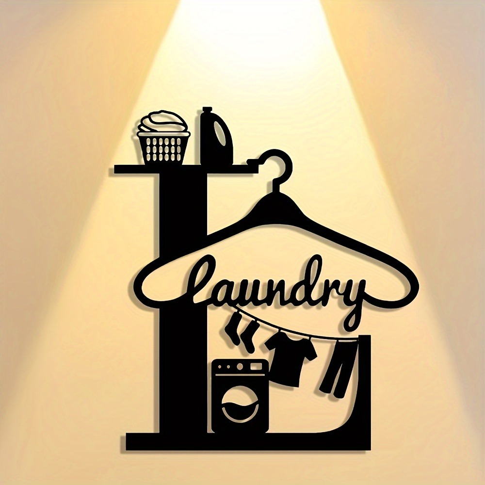 CIFbuy 2D Metal Wall Art Laund - Home Office Icon ulasan dan harga