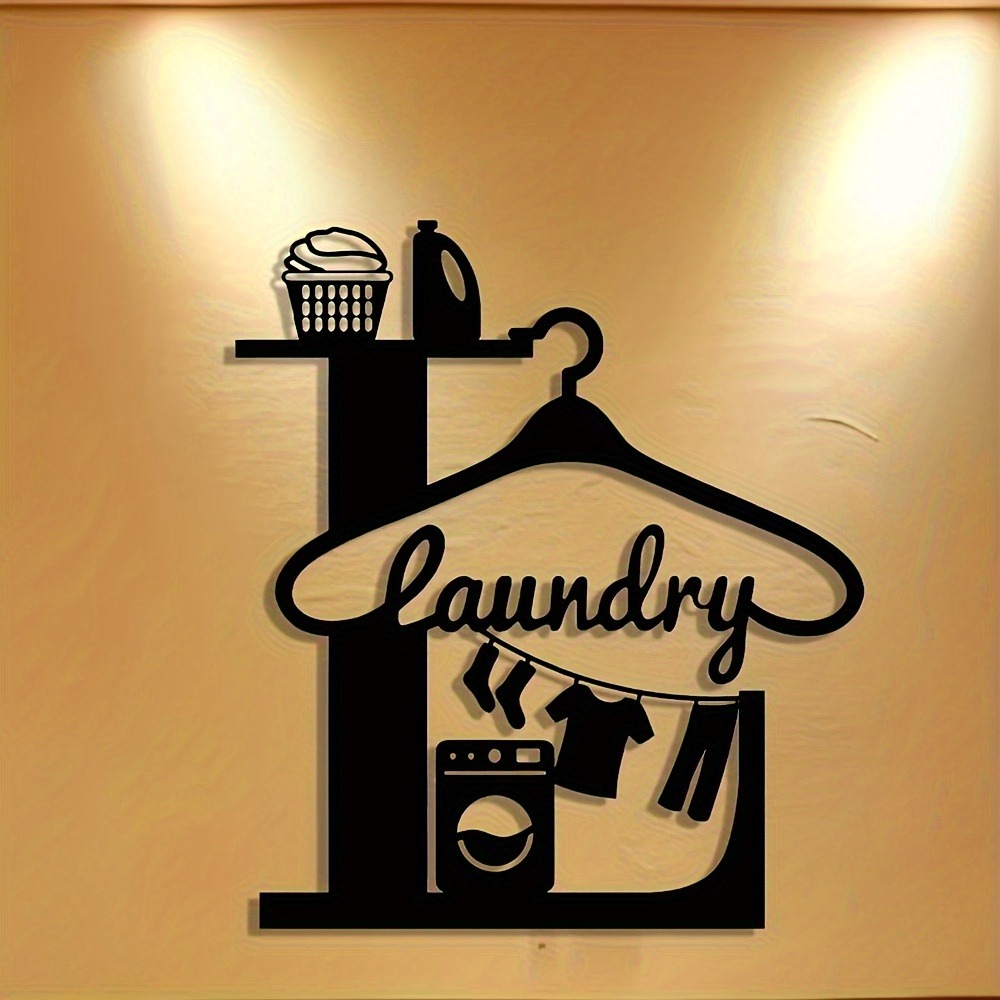 CIFbuy 2D Metal Wall Art Laund - Home Office Icon ulasan dan harga