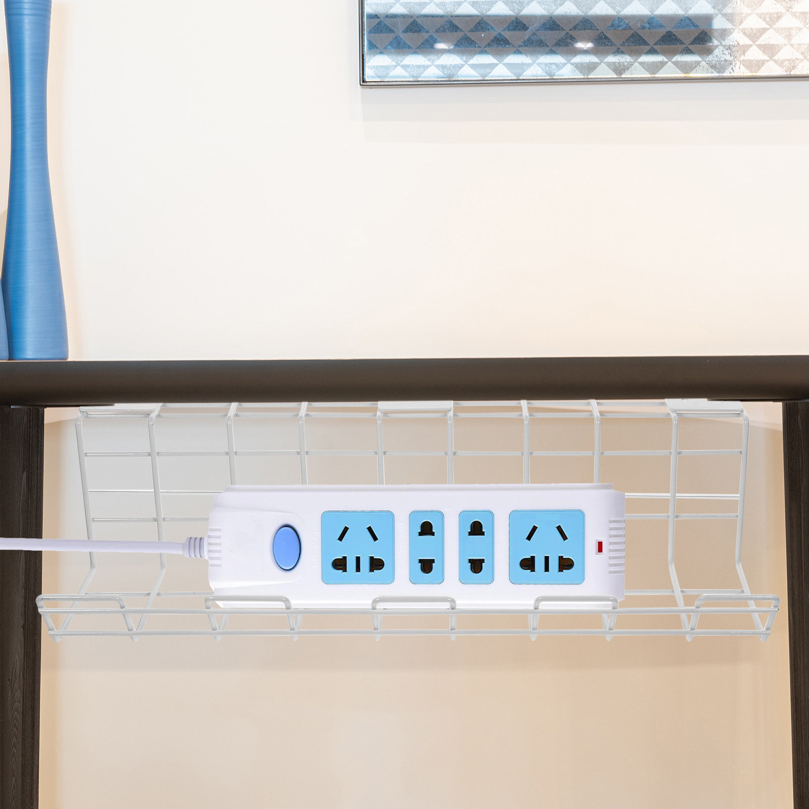 2Pcs Under Desk Cable Organize - Power Strip Desk ulasan dan harga
