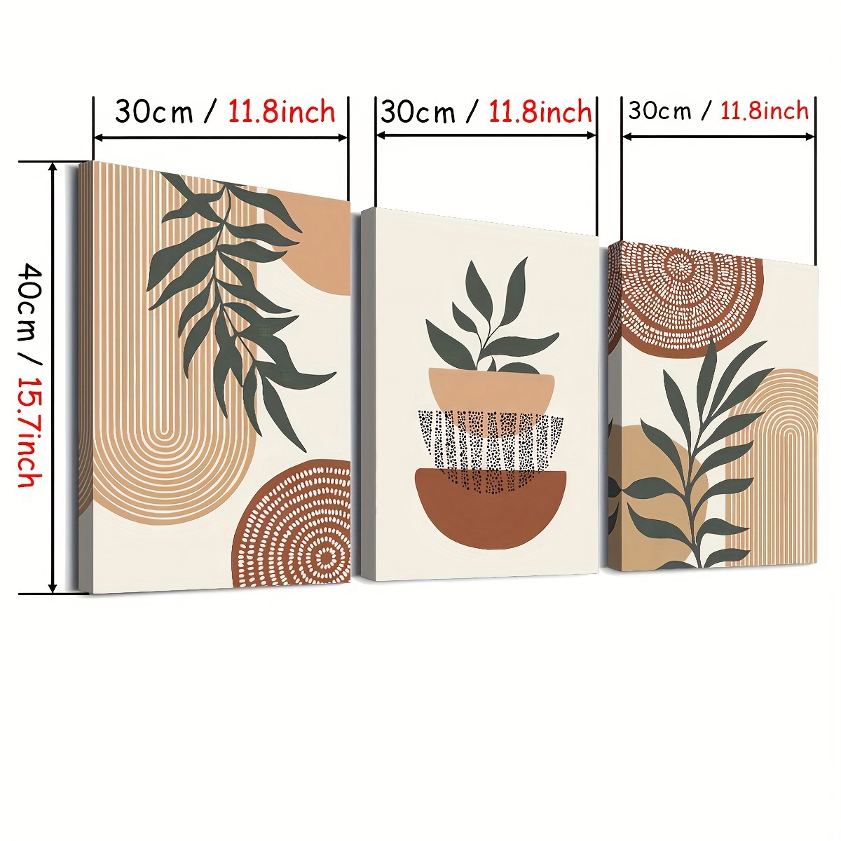 3-piece set of 2D flat print c - Home Office With Plants ulasan dan harga