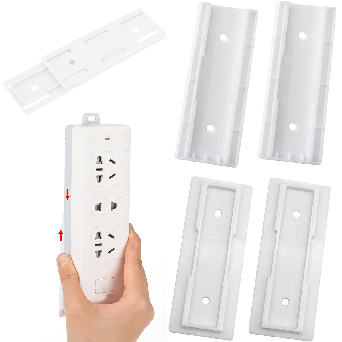 2/4 PCS Power Strip Holder No  - Power Strip Desk ulasan dan harga