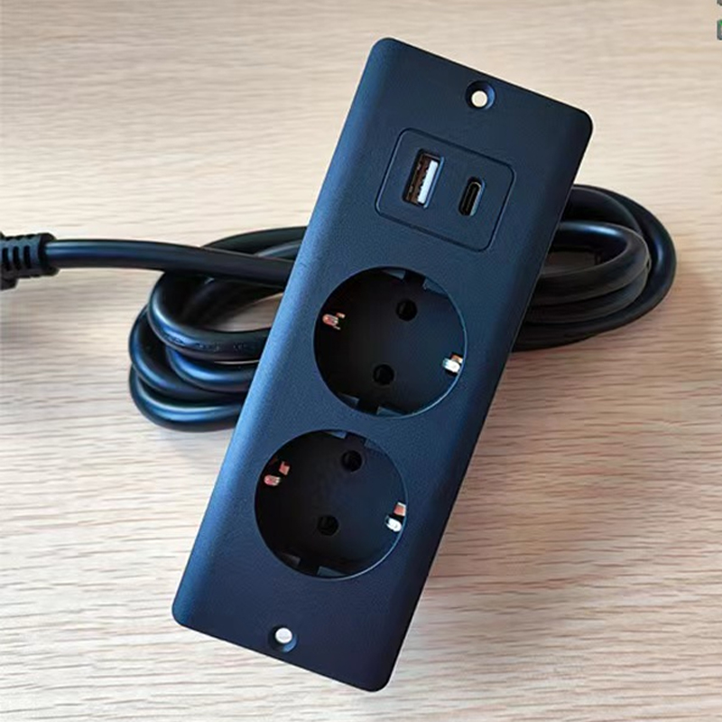 EU KR Table Recessed Sockets 2 - Power Strip Desk ulasan dan harga
