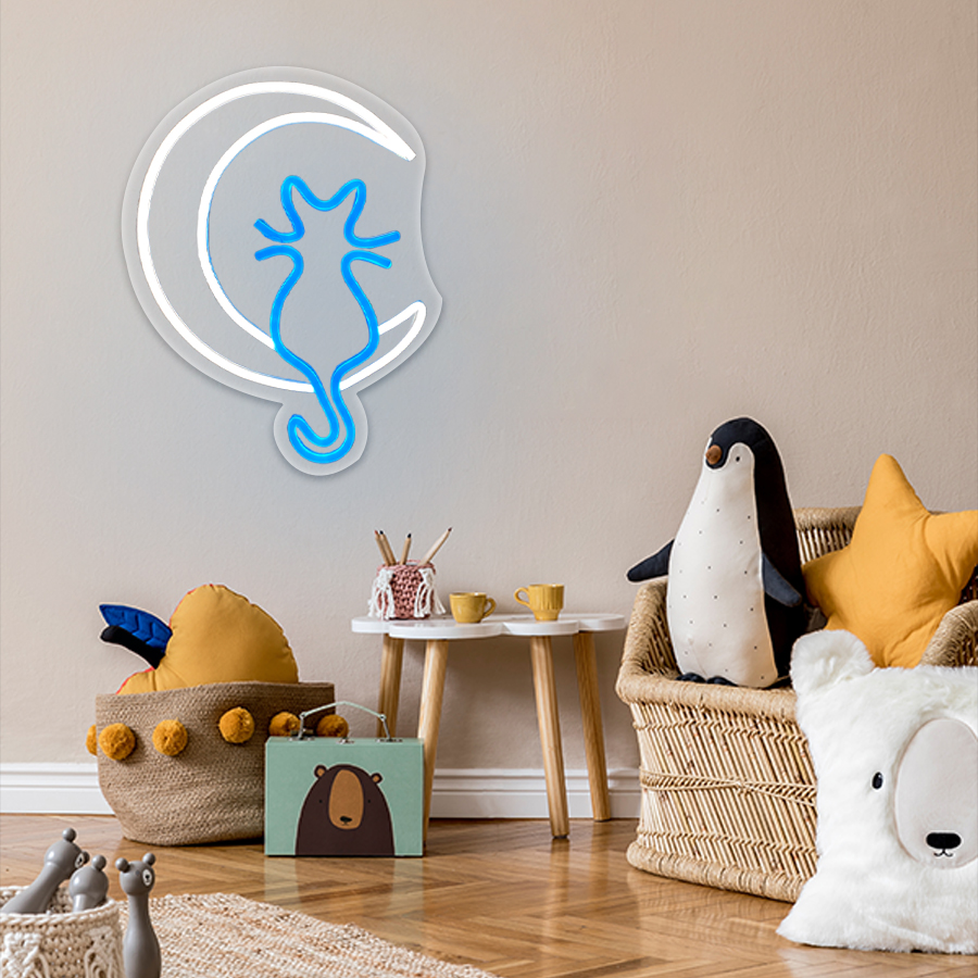 Animation Neon Sign, Moon And  - Home Office Icon ulasan dan harga