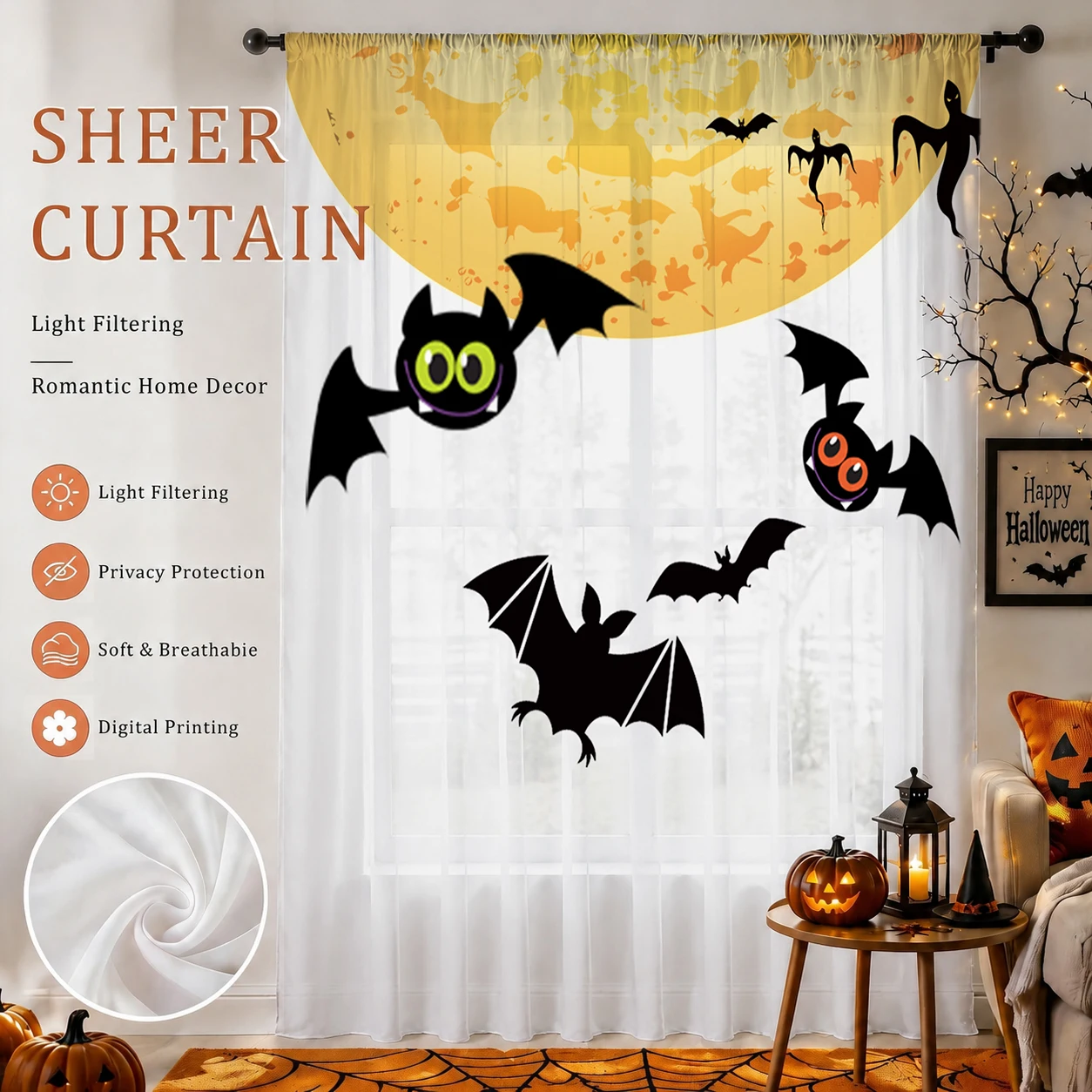 Halloween Day Gradient Sheer C - Home Office With Plants ulasan dan harga