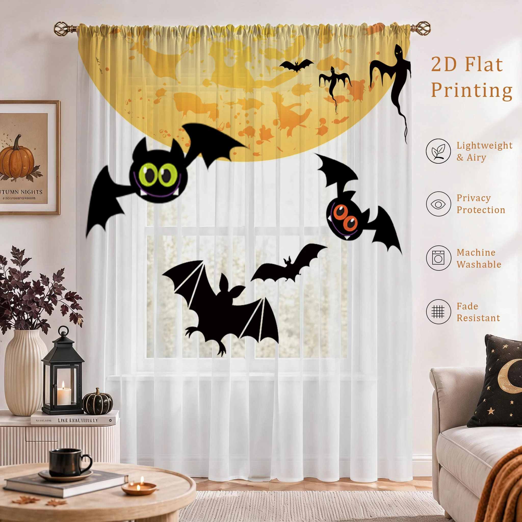 Halloween Day Gradient Sheer C - Home Office With Plants ulasan dan harga