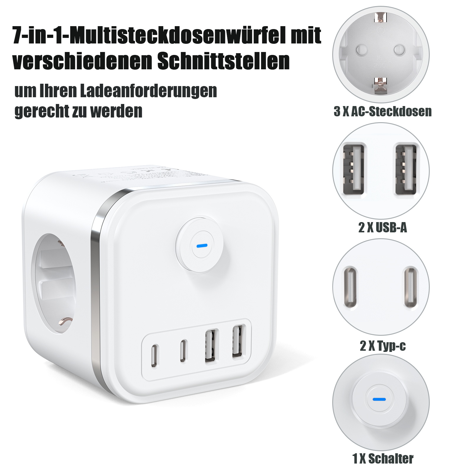3680W Multi Plug EU Power Stri - Power Strip Desk ulasan dan harga