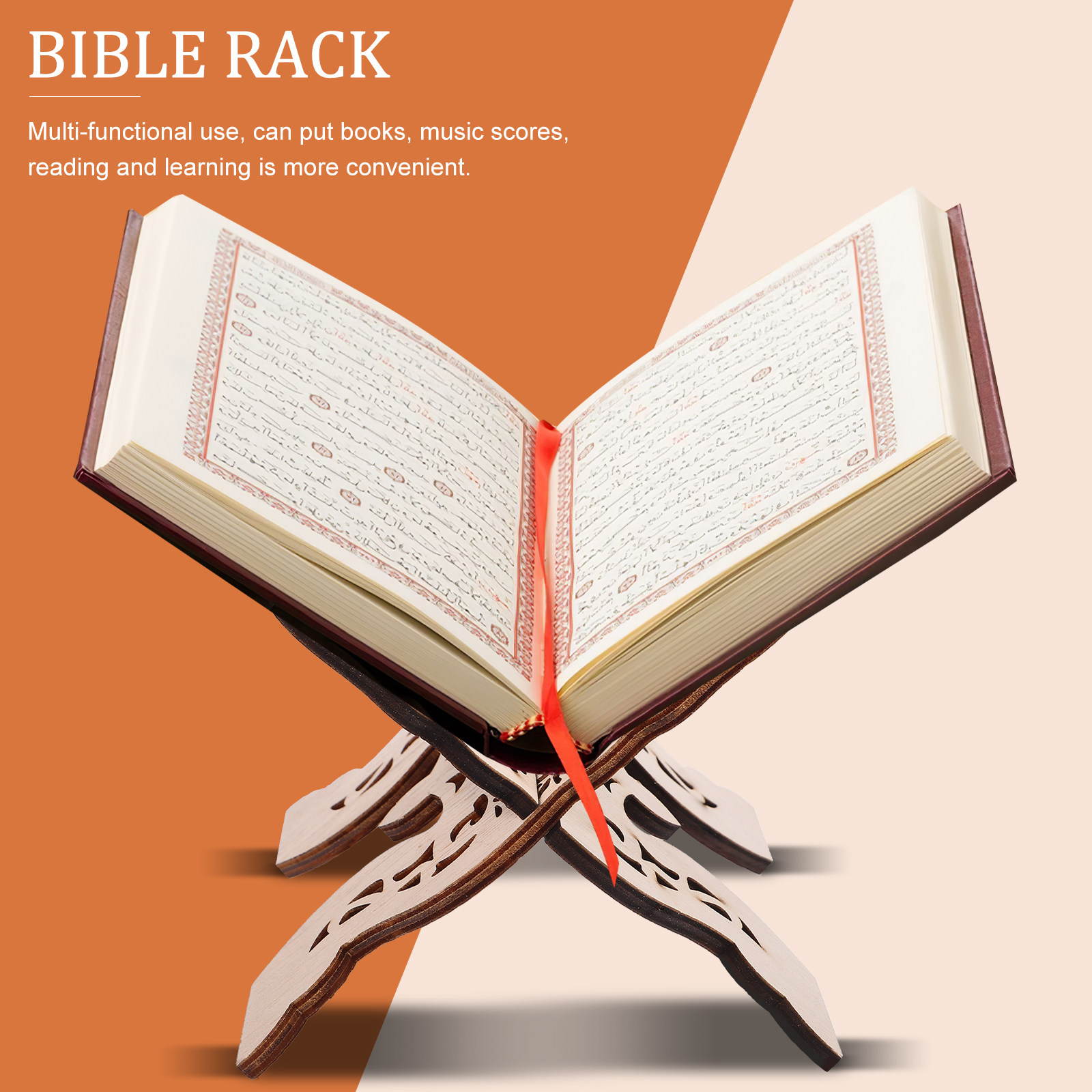 Wooden Book Stand Reading Rack - Home Office Library ulasan dan harga