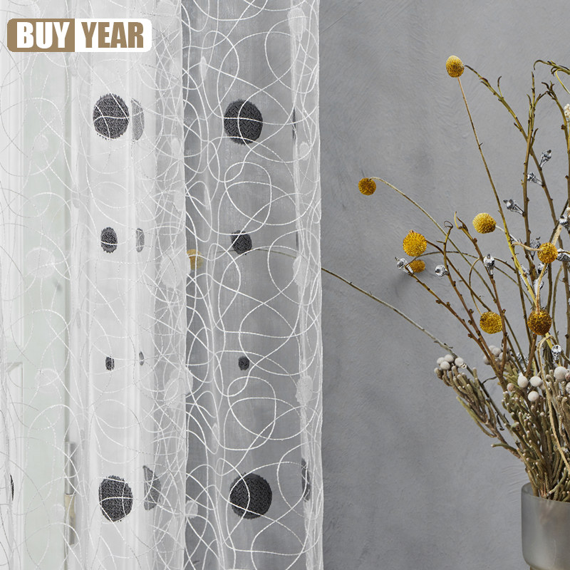 Polka Dot Jacquard Woven sheer - Home Office Buy ulasan dan harga