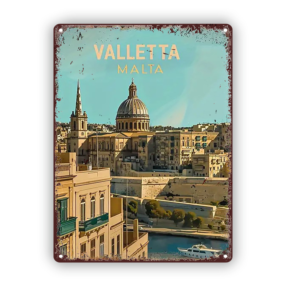Valletta Malta Cityscape Vinta - Home Office Icon ulasan dan harga