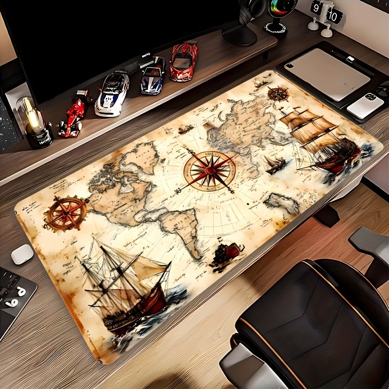 1 piece retro nautical chart d - Mousepad Xl Extended ulasan dan harga